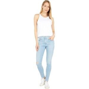 AG Adriano Goldschmied Size 23R Farrah Skinny Distressed Light Wash NWT $235
